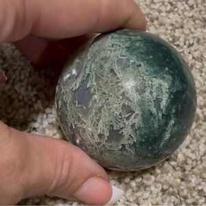 Green Moss Agate Sphere